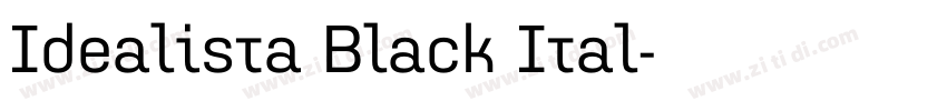 Idealista Black Ital字体转换